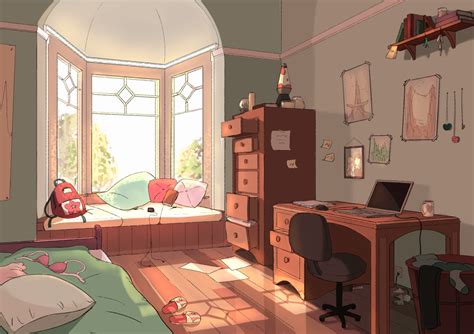 Shiny Art Blog Bedroom Drawing Concept Art Anime Room