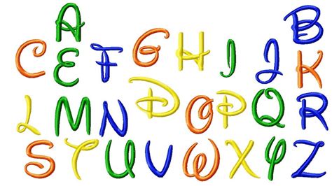 Matriz De Bordado Alfabeto Letras Disney Elo7