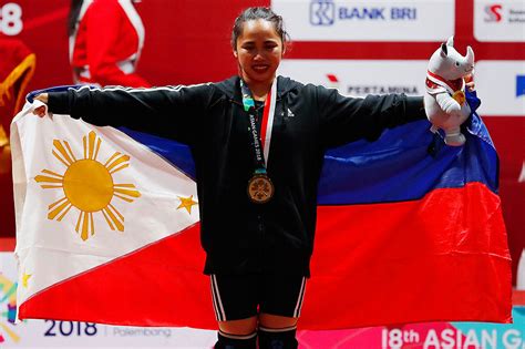 Asian Games Hidilyn Diaz Wins First Gold For Philippines Abs Cbn News