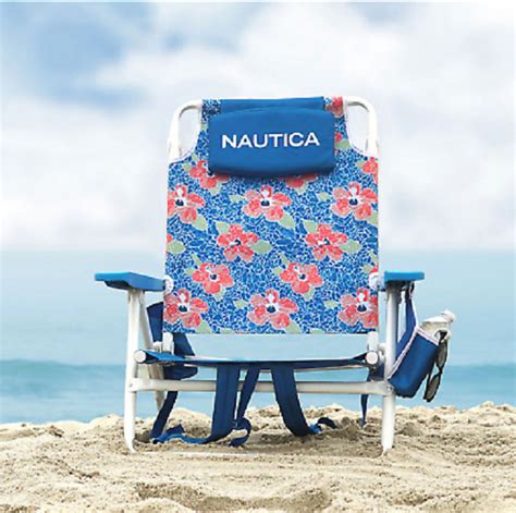 Nautica 5 Position Jumbo Beach Chair Mosaic Flower