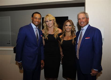 Tiger Woods Lindsey Vonn Nadine Moze And Fred Couples Of The Us