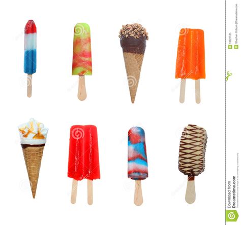 Ice Cream And Popsicles Huge File Stock Image Image Of Frost