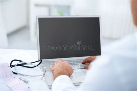 Medical Doctor With Computer Stock Photo Image Of Horizontal Medical