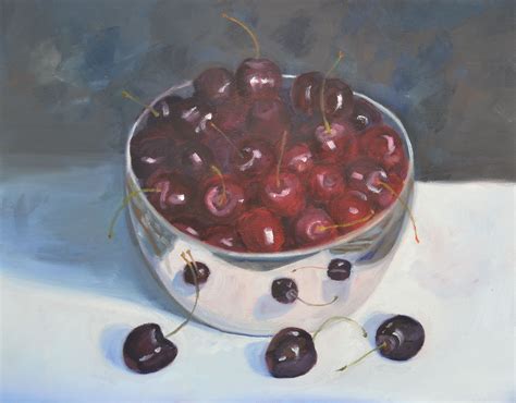 Probably The Last Bowl Of Cherries For The Season X Oil On