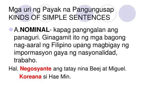 Ppt Ang Pangungusap The Sentence Powerpoint Presentation Free