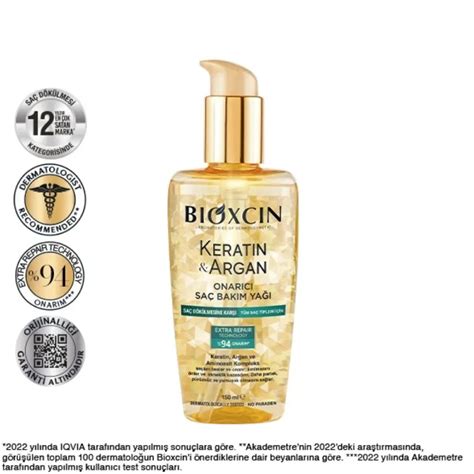 Bioxcin (Keratin Argan) Восстанавливающее масло для ухода за волосами с ...