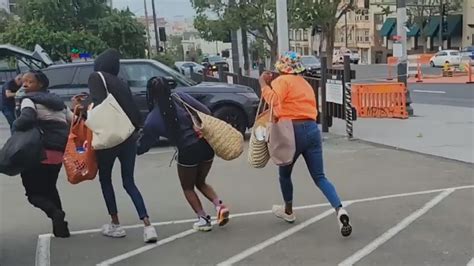 San Francisco Shoplifting Women Caught On Video Allegedly Bolting From