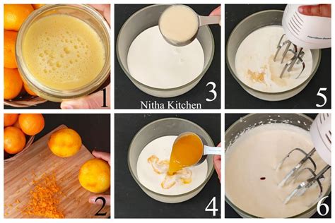 No Churn Eggless Orange Ice Cream Recipe Nitha Kitchen