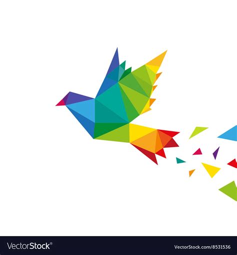 Bird Abstract Triangle Design Royalty Free Vector Image