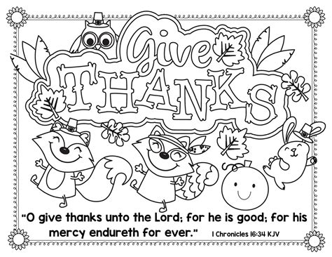 Free Bible Thanksgiving Coloring Pages
