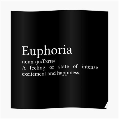 Euphoria Motivation White Notebook With The Meaning Of Euphoria White