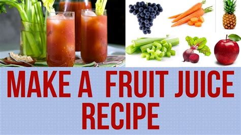 How To Make Fruit Juice Recipe A Few Ingredients Mixed Fruit Juice