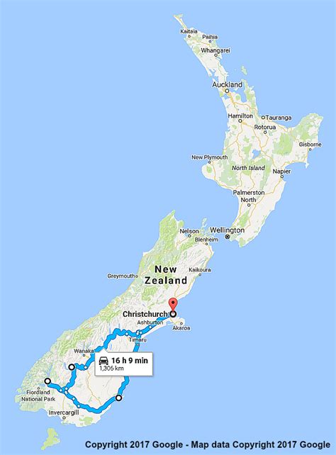 New Zealand Itinerary Lower South Island