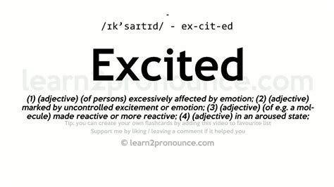 Pronunciation Of Excited Definition Of Excited Youtube