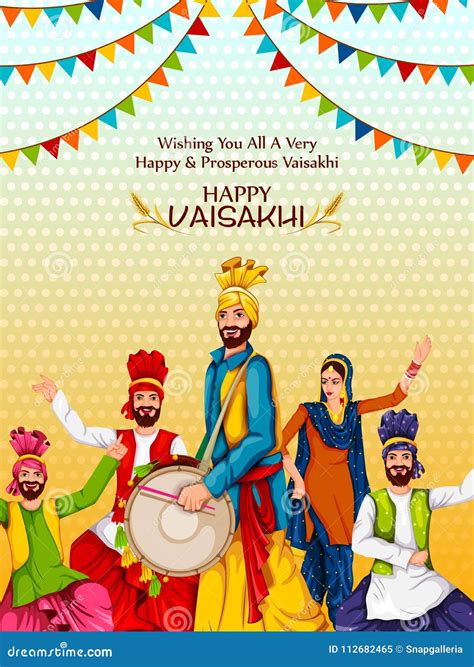Celebration Of Punjabi Festival Vaisakhi Background Vector Illustration