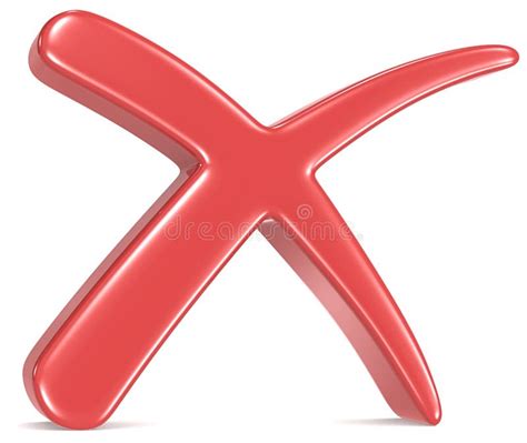 X Red Mark Cross Sign Graphic Symbol Crossed Brush Strokes Stock