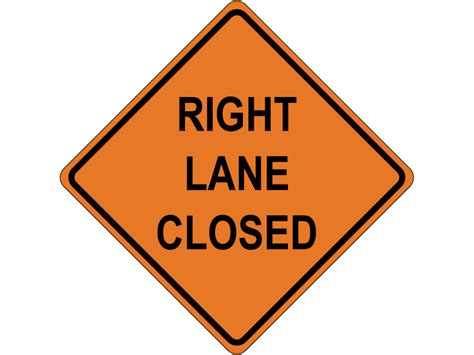 Right Lane Closed Roll Up Signs Online Store