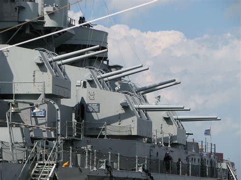 5 Inch Guns On The Battleship Uss Massachusetts A Photo On Flickriver