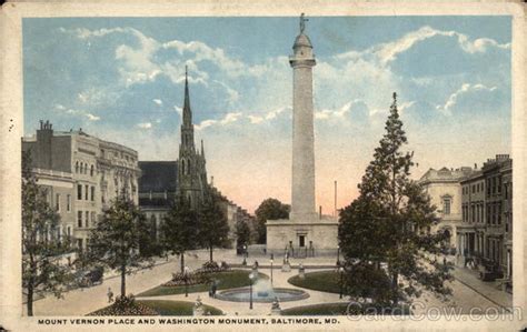 Mount Vernon Place And Washington Monument Baltimore Md
