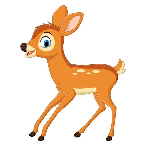 Premium Vector Cute Baby Deer Cartoon Isolated On White Background