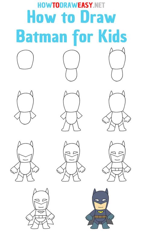 How To Draw Batman Step By Step Batman Drawing Batman Drawing Easy