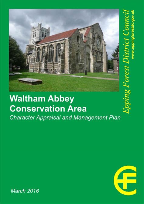 Waltham Abbey Conservation Area Character Appraisal And Management Plan