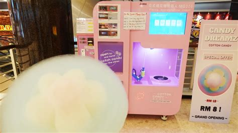 Amazing Cotton Candy Vending Machine Experience Youtube