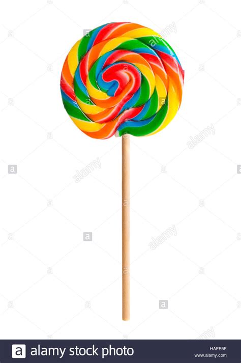 Retro Candy Lollipop Swirl On Wooden Stick Stock Photo 126959547 Alamy
