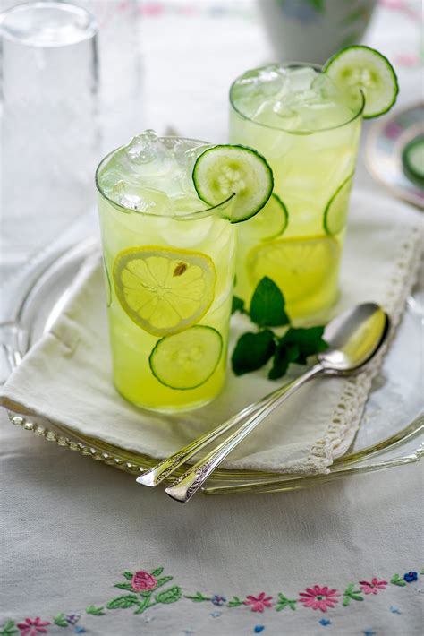 Fresh Cucumber Lemonade Recipe Vintage Kitty