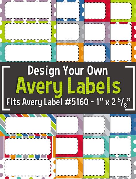 Editable Avery Labels 5160 1 X 2 58 Avery Labels Label