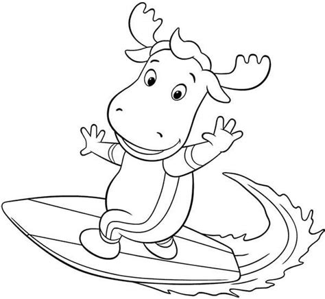 Tyrone Is Great Surfer In The Backyardigans Coloring