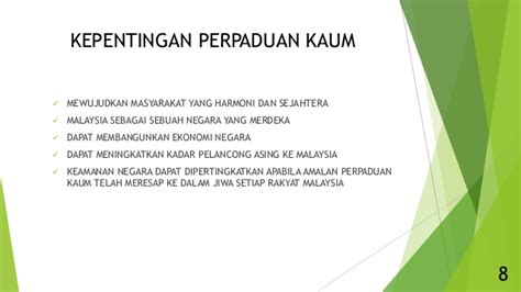 Bahasa berilmu teras perpaduan bangsa malaysia. Perpaduan kaum