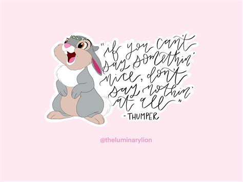 Thumper Bunny Sticker If You Cant Say Something Nice Etsy