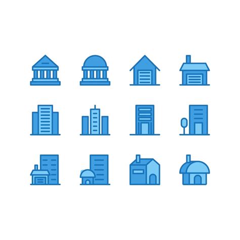 Premium Vector Building And Architecture Icon Set Vector Isolated