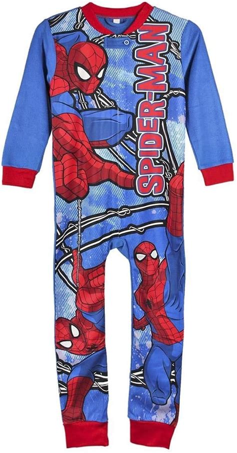 Marvel Ultimate Spiderman Boys Fleece Onesie Pjs Pyjamas Age 5 Years