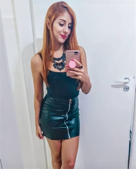 Ginger Mini Skirt Shemale 7