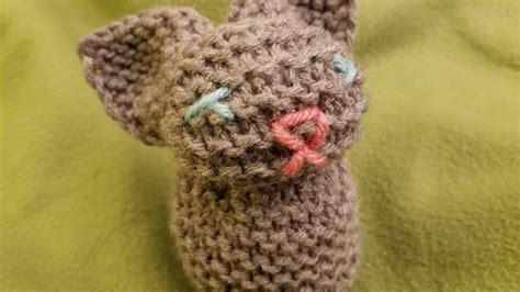 The results are super cute and he's very easy to make! Easy Knitted Bunny (out of a square!) - YouTube