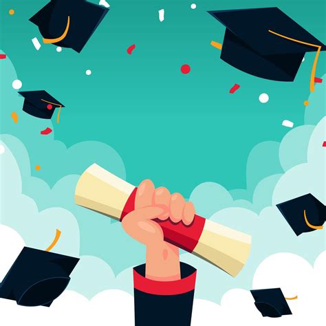 Hand Holding A Graduation Certificate 2271773 Vector Art At Vecteezy