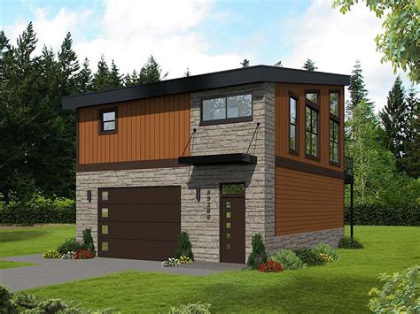 Garage Living Plan 51652 Modern Style With 825 Sq Ft 1 Bed 1 Bath
