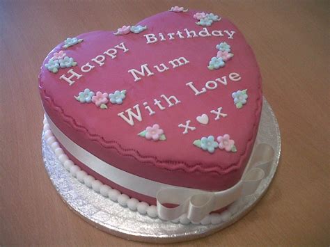Homemade birthday cake ideas for mom. Mum Heart Birthday Cake - CakeCentral.com