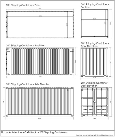 Free Cad Blocks Shipping Containers