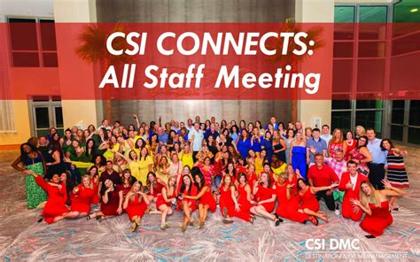 How To Have A Successful All Staff Company Meeting Csi Dmc