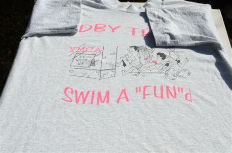 Vintage 1990s Dby Ymca Swim Team Heather Gray T Shirt M Defunkd
