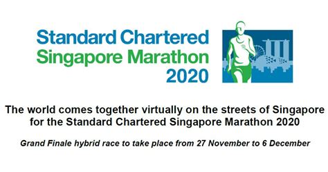 Whether you join us in the city or run from home. Standard Chartered Singapore Marathon 2020 - Grand Finale ...