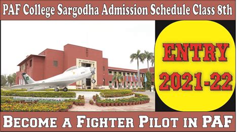 Paf College Sargodha Admission Schedule 2021 22 Pasban Forces School