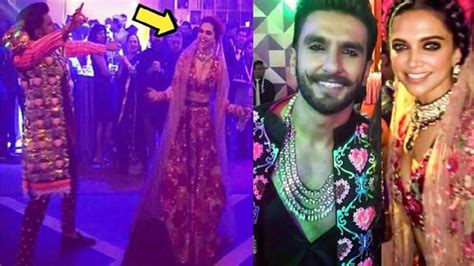 Deepika Padukone And Ranveer Singh Drunk Dance Video At Their Wedding Reception In Mumbai Youtube