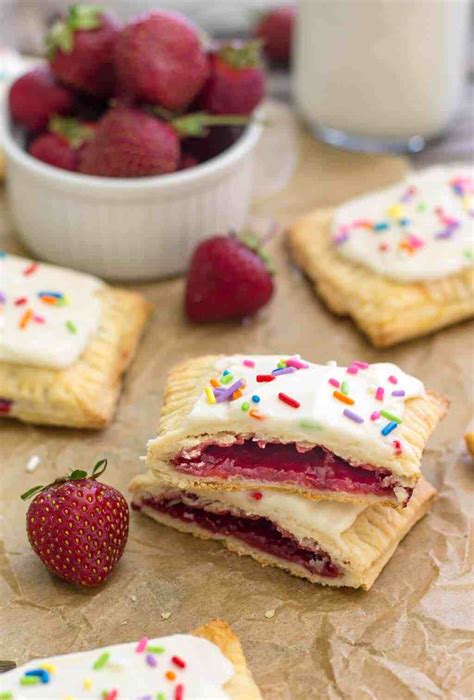 Line 2 baking sheets with parchment paper. Homemade Strawberry Pop-Tarts - Sugar Spun Run