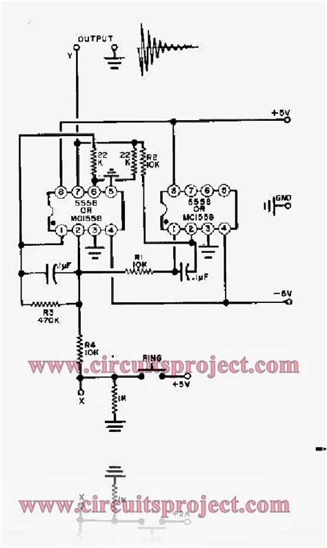 Simple Bell Circuit With Two 555 Timers Project