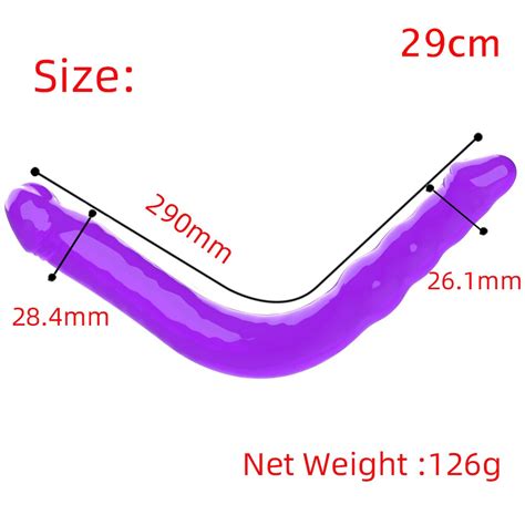 29 Cm Soft Jelly Double Long Dildos Vagina Anal Plug Artificial Penis Masturbators Fake Penis