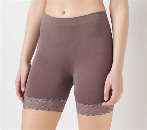 Breezies Set Of 4 Seamless Long Leg Panties W Lace QVC Com